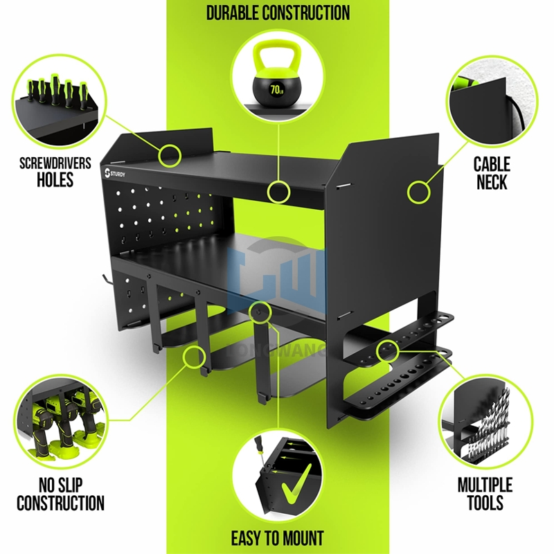 Sturdy Power Tool Storage Wall Hanger Electric Drill Stand Handheld and Power Tool Storage Rack Drilling Storage Rack