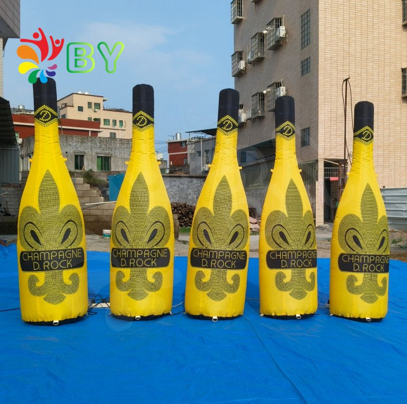 Advertising Inflatable Transparent Wine Bottle Customized Inflatable Clear Beer Bottle Balloon