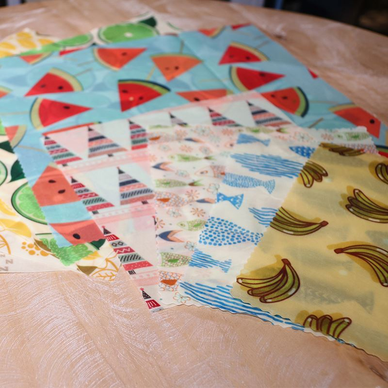 3 Pack Bee Wax Food Wrap Reusable Organic Beeswax Wraps