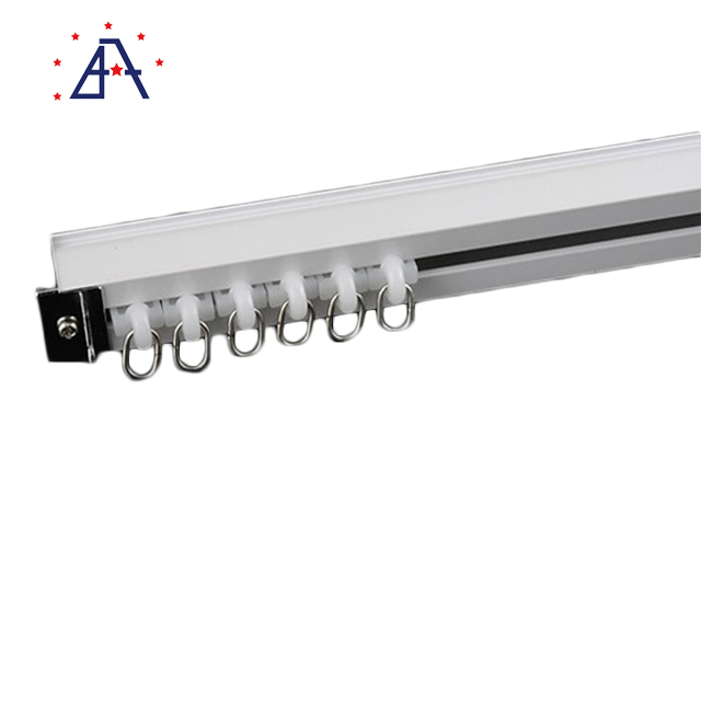 European Style Aluminium Double Curtain Rod with Accessories in Stock