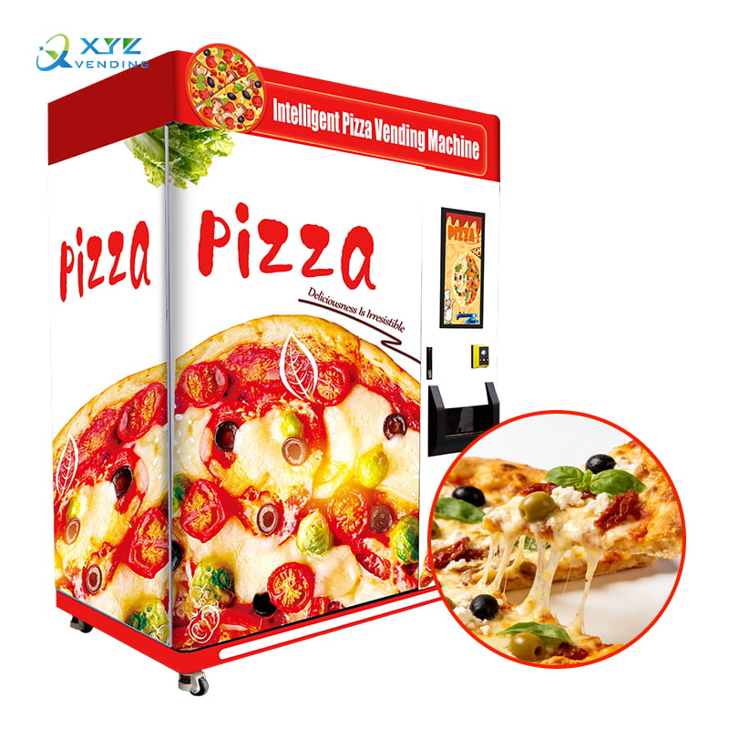 New Business 32 Inch Touch Screen Xy Lift Heated Frozen Fast Food Vending Pizza Automat