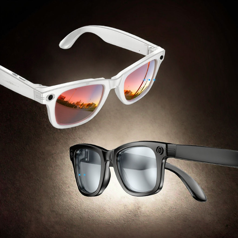 2026 GS4 Max Dual Lenses Smart Glasses 8MP 4K Video Camera Voice Control IP65 Waterproof Wi-Fi Audio Record Transfer Ai