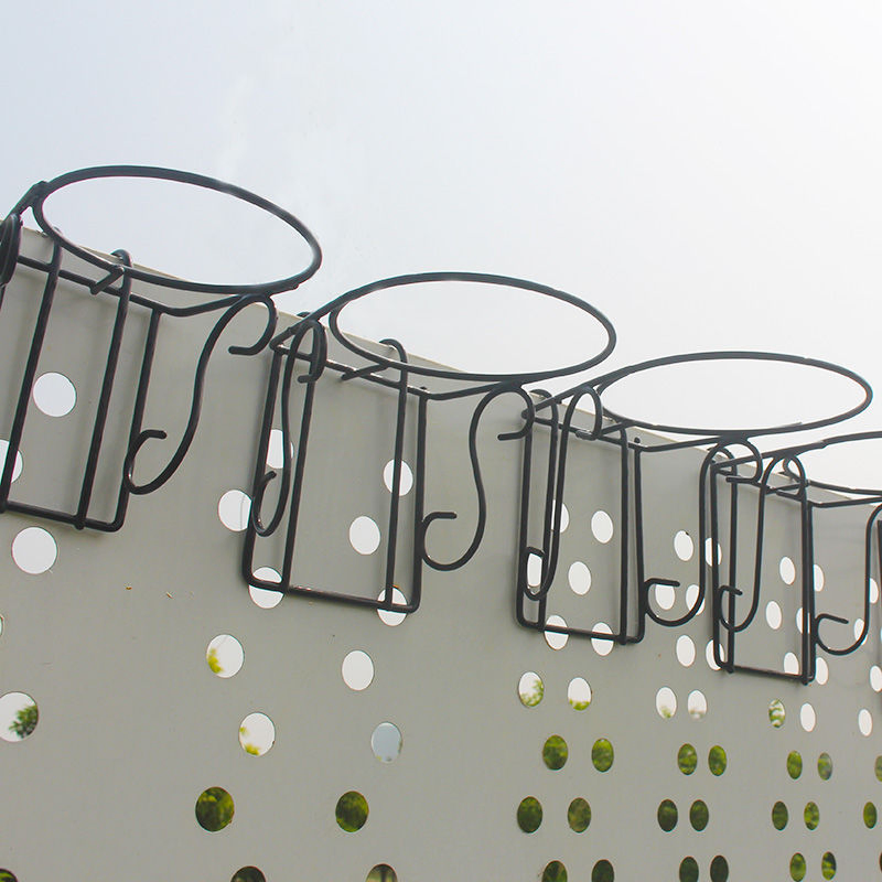 Plant Flower Balcony Garden Bonsai Pot Iron Rack Flowerpot Holder Hook Bracket Not Easy to Damage Beautiful Not Easy to Rust