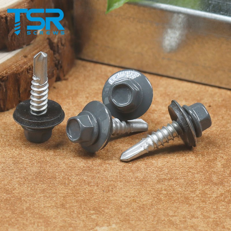 China Fasteners DIN7504K Painting Hex Washer Head Tek Roofing Screw