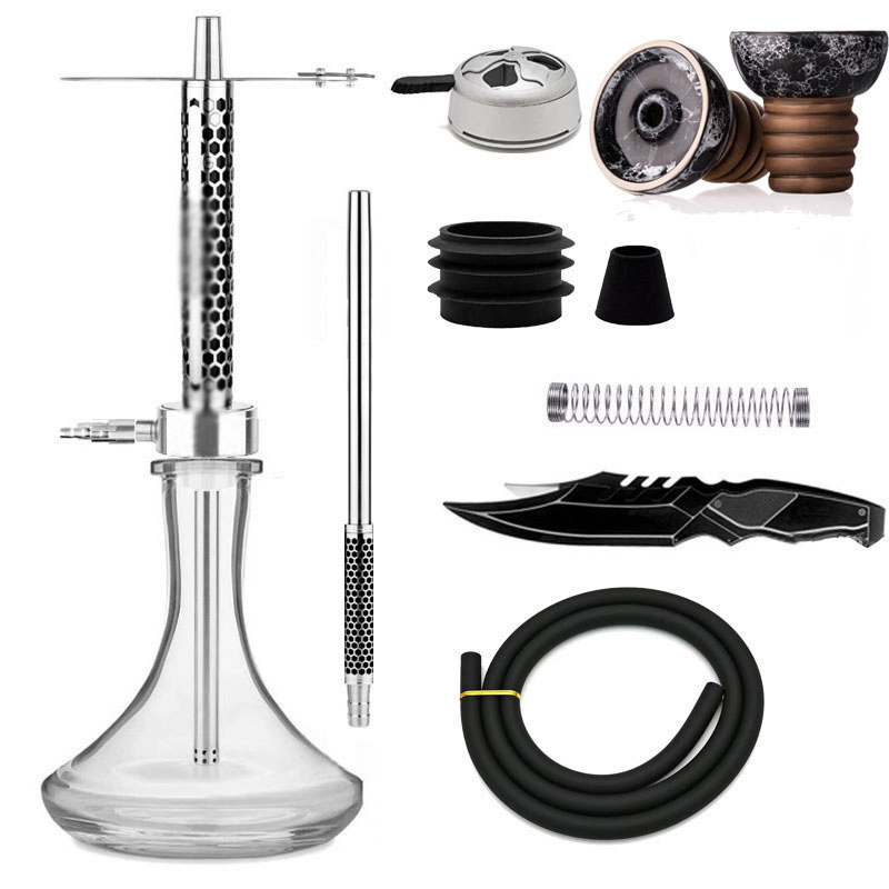 High Design Hookah Single Tube Gift Box Set Shisha Complete Set KTV Honeycomb Dragon Style Shisha Hookah