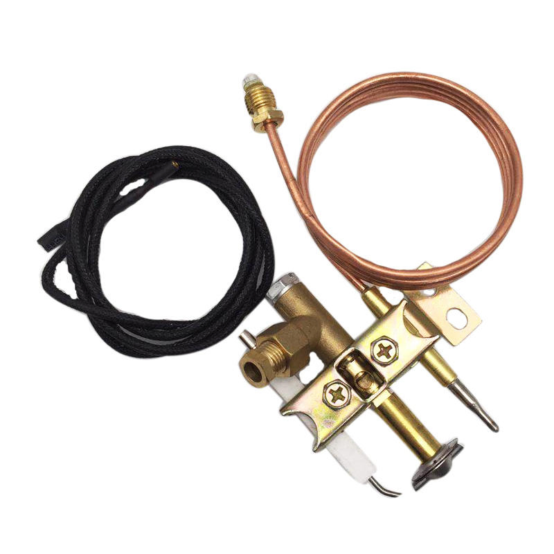 Gas Fryer Pilot Burner with Universal Compatibility and 900mm Piezo Wire