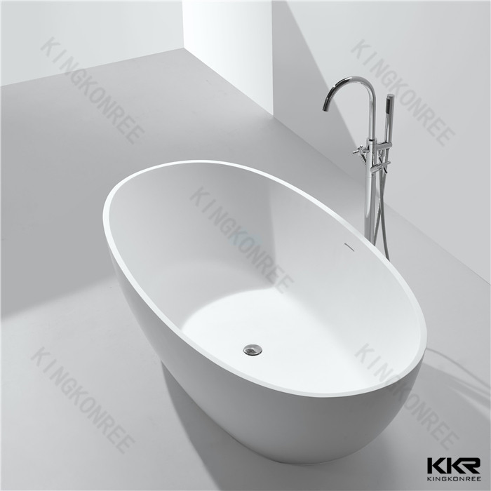 Kingkonree Stone Bath Hotel Bathroom Furniture Freestanding Bathtub