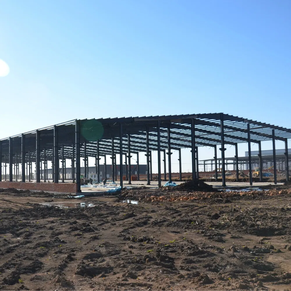 Steel Structure Carport Plant / Structural Roofing Steel Workshop