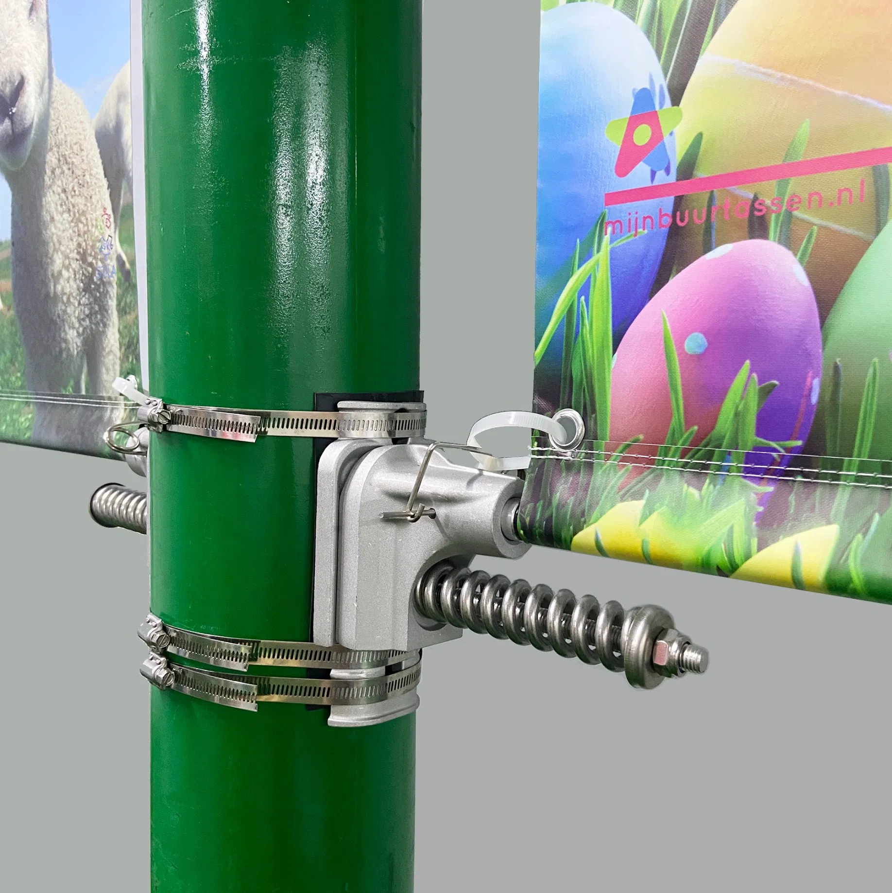 Spring Loaded Light Pole Banner Arm