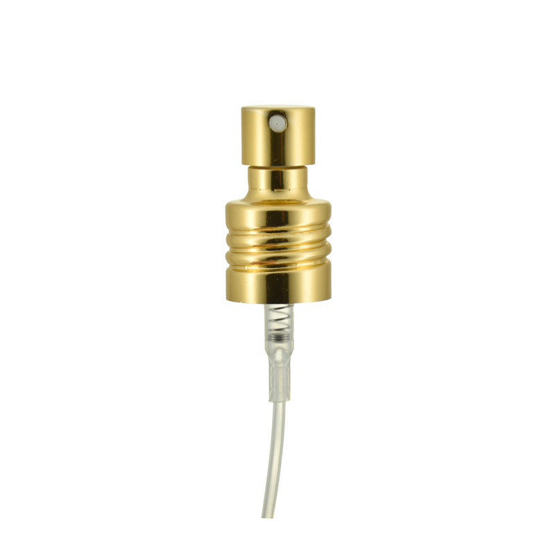 Bright Gold Perfume Packaging Aluminum Screw 18/410 Sprayer Pump