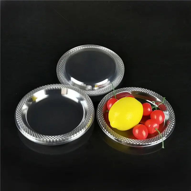 Trendy Transparent Stackable Disposable Picnic Plate Dish
