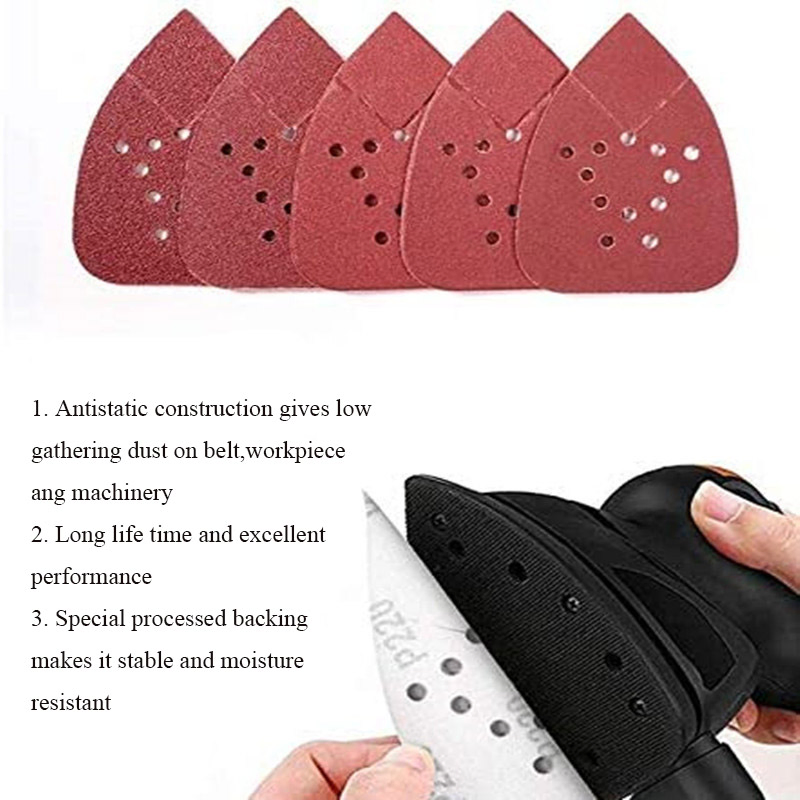 Набор треугольных шлифовальных листов 100 шт, абразив 40-3000