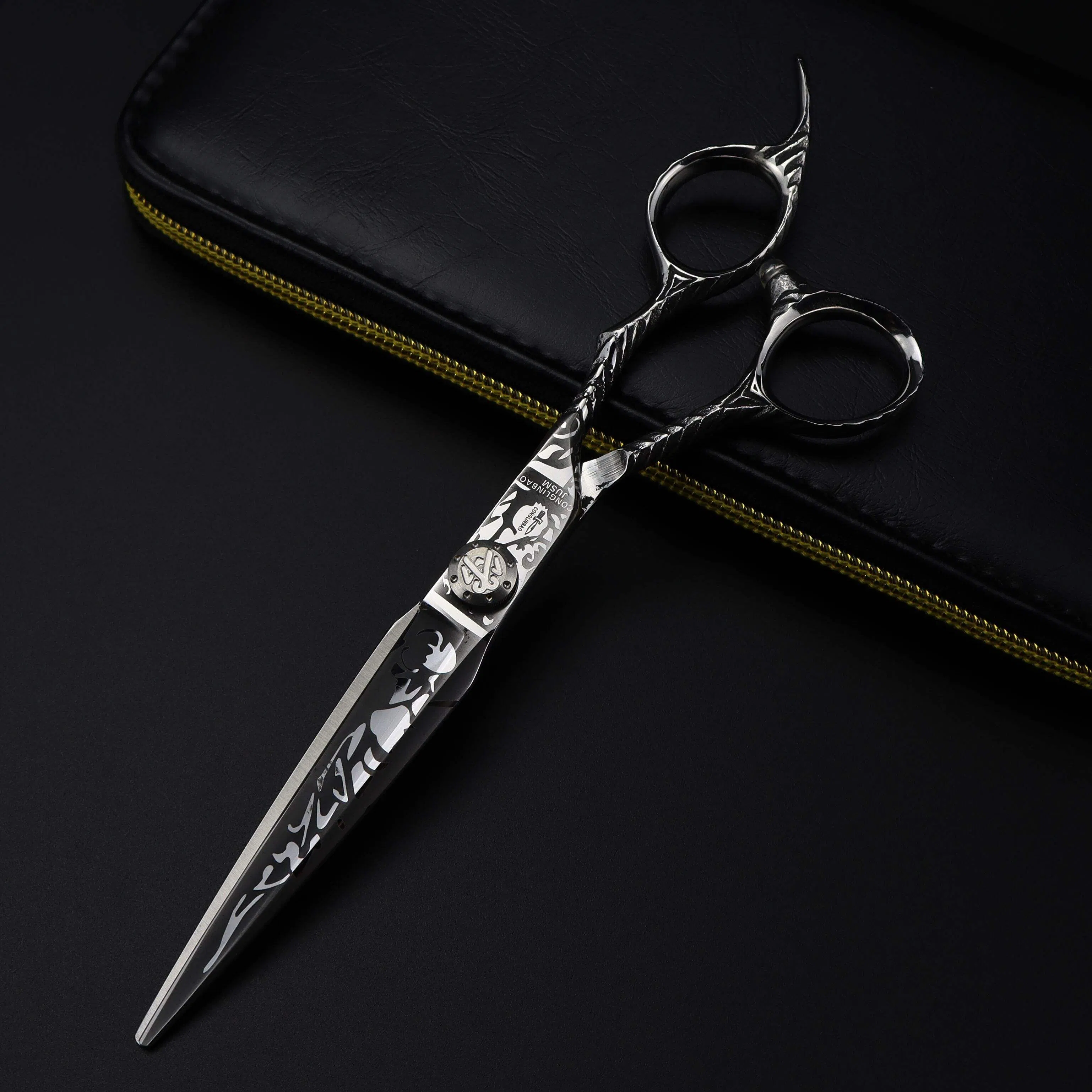 7inch Hairdressing Fashion Design Beauty Barber Scissors Damascus Pattern Scissor