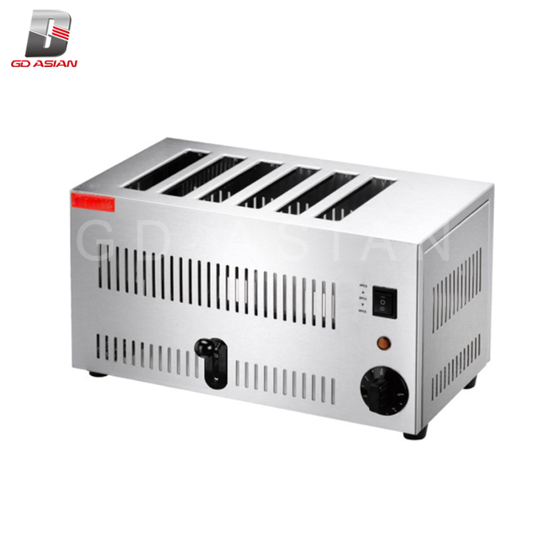 Gdts6 Kitchen Equipment Stainless Steel Manual Ejector Leaver Ectric Toaster