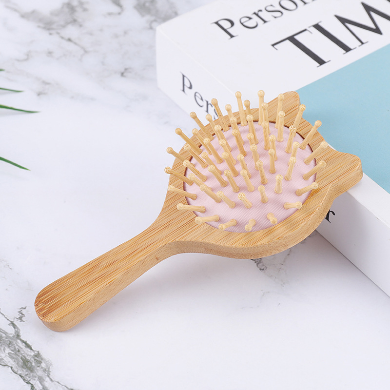 Cartoon Cute Cat Airbag Massage Wooden Makeup Comb for Girls