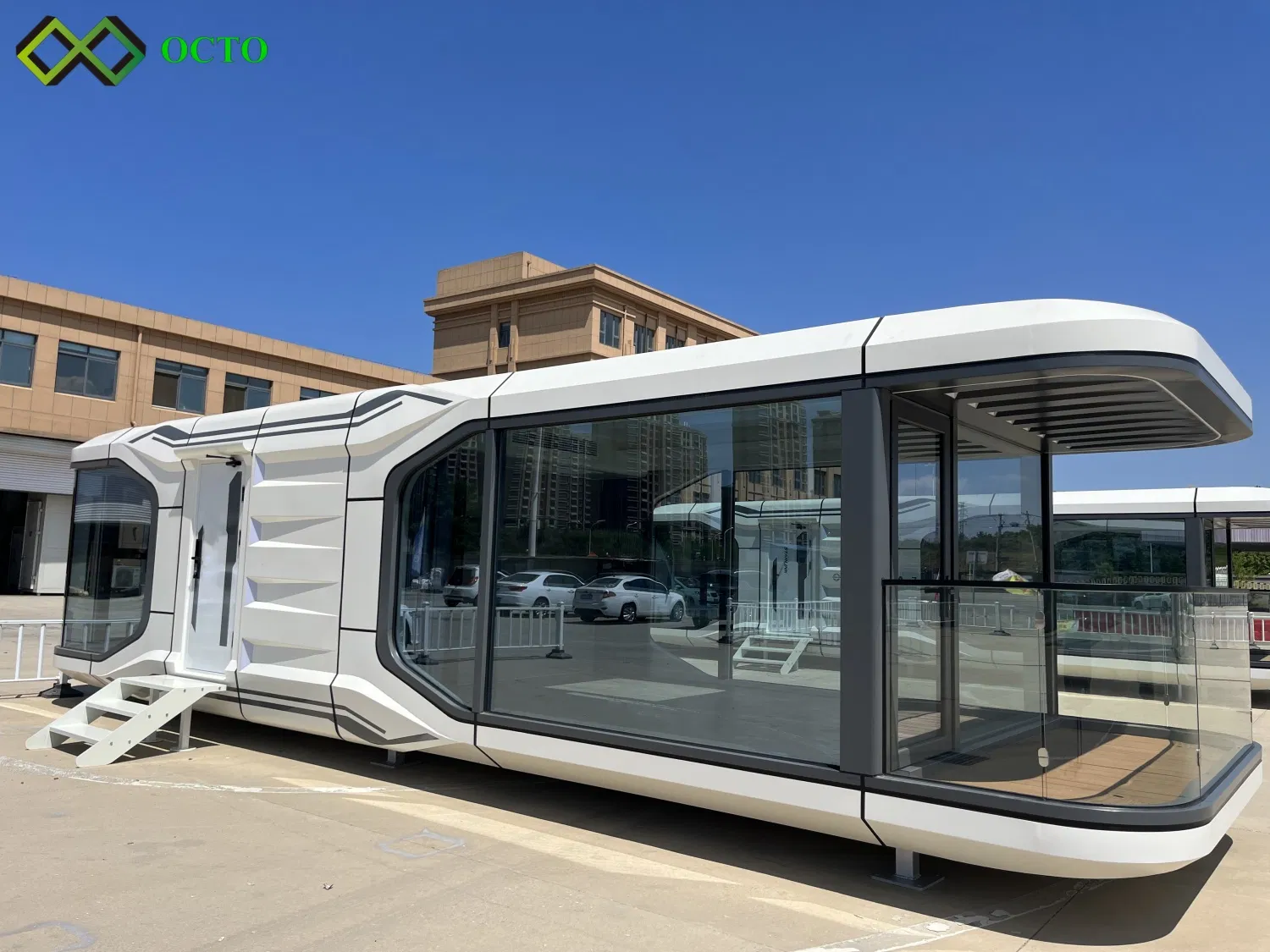 Luxury 38sqm Incheon Earthquake Resist Isolator Sleeping Capsule Prefab Modern Cabin Tiny House