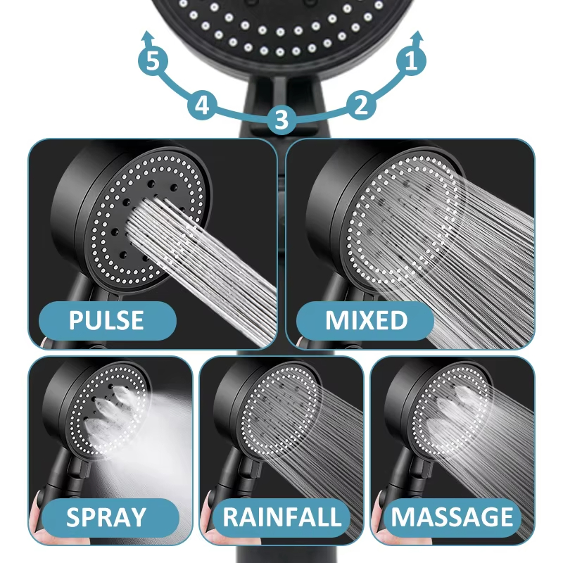 Ultimate Six-Speed Shower Booster Handheld Shower Head for Luxury Bathing