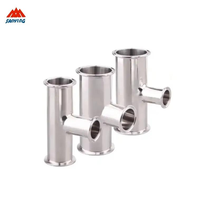Sanitary 3A DIN Stainless Steel 304/316L Clamped Reducing Tee Pipe Connection