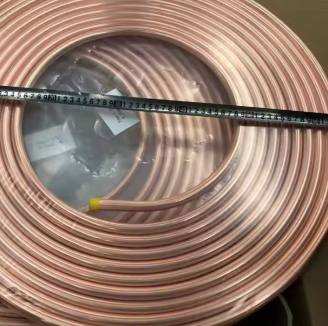 Surface Mirror-Polished Insulated Refrigeration Pancake 1/2 1/4 3/8 5/16 AC Copper Pipe/Tube Coil for Air Conditioners 6/8/15/22mm 15m