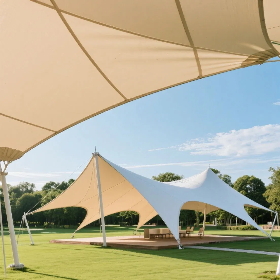 Water Conservancy Project Acrylic/PVDF Coated Membrane Structure