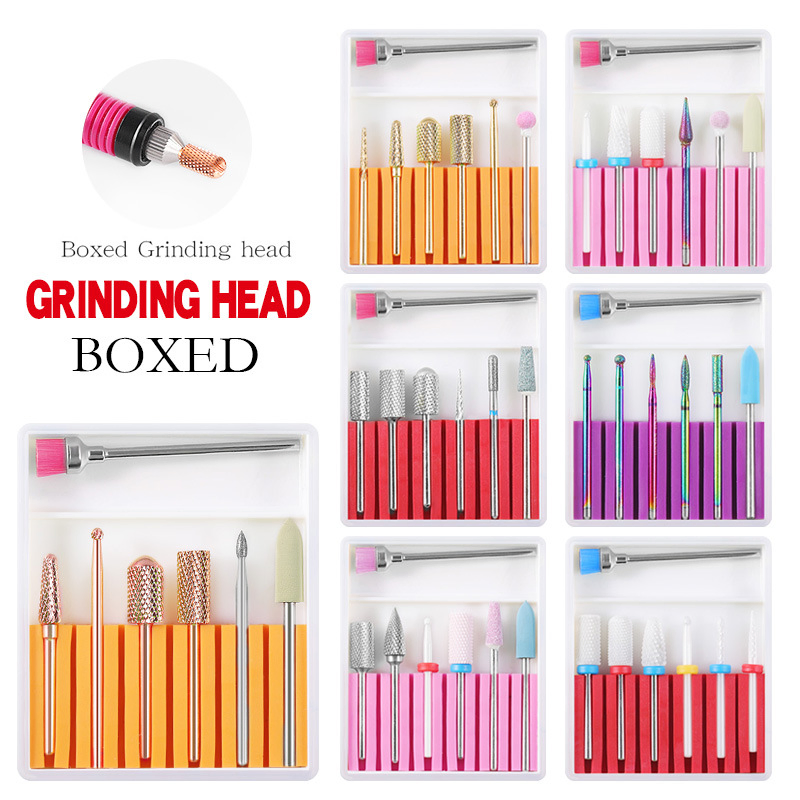 Professional 7PCS/Set Pedicure Manicure Set Ceramic Tungsten Stainless Steel Nail Drill Bits