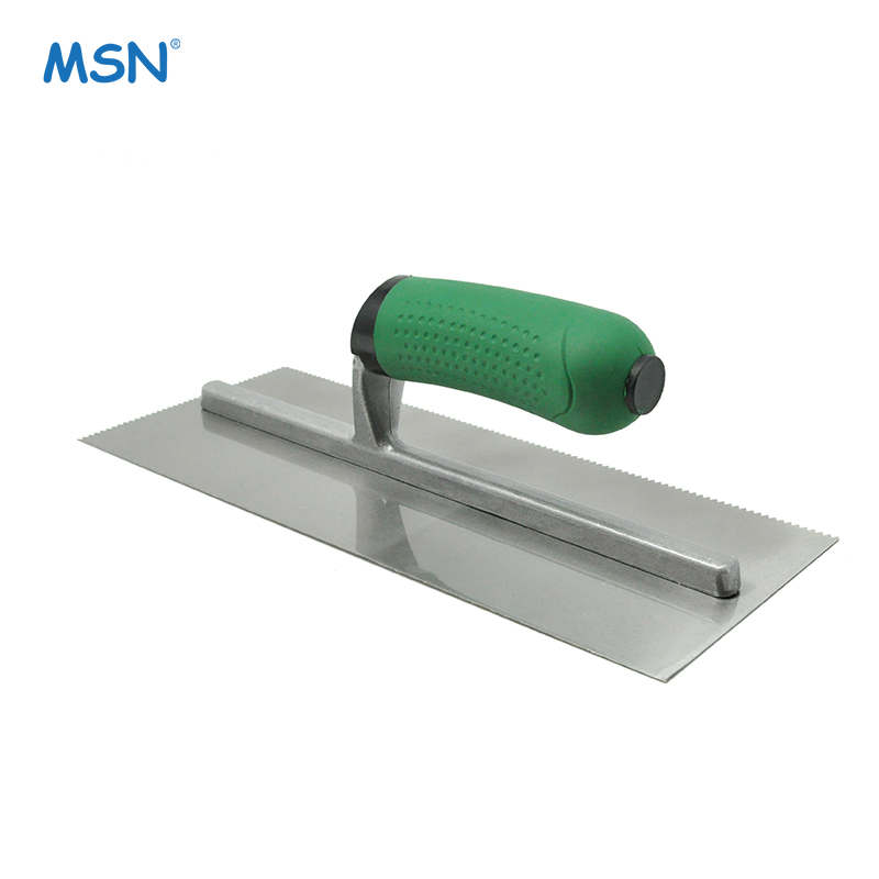 MSN Flat V Notched Trowel Soft Grip Notched Trowel