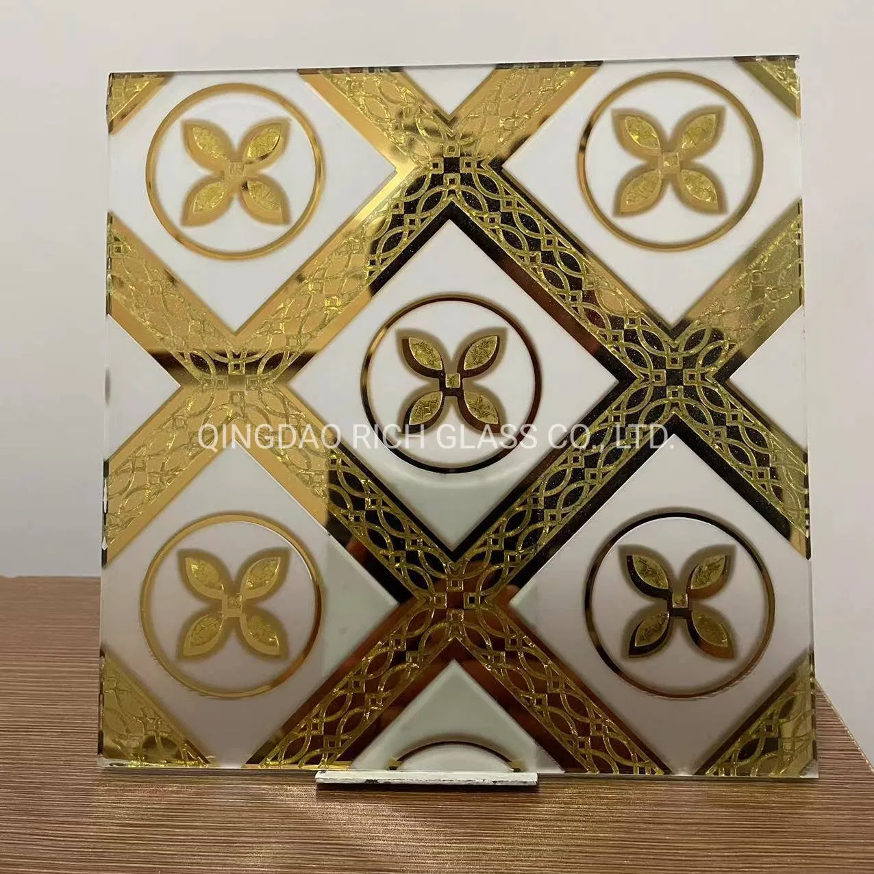 4.5mm 5mm Acid Etched Titanium Glass Customer Design for Decorative Frosted