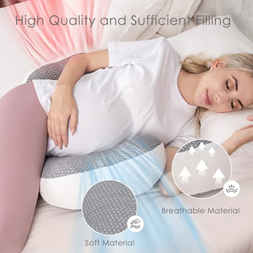 Tenderplayful Custom Foam Pregnancy Pillow Adjustable Maternity Support for Side Sleeping