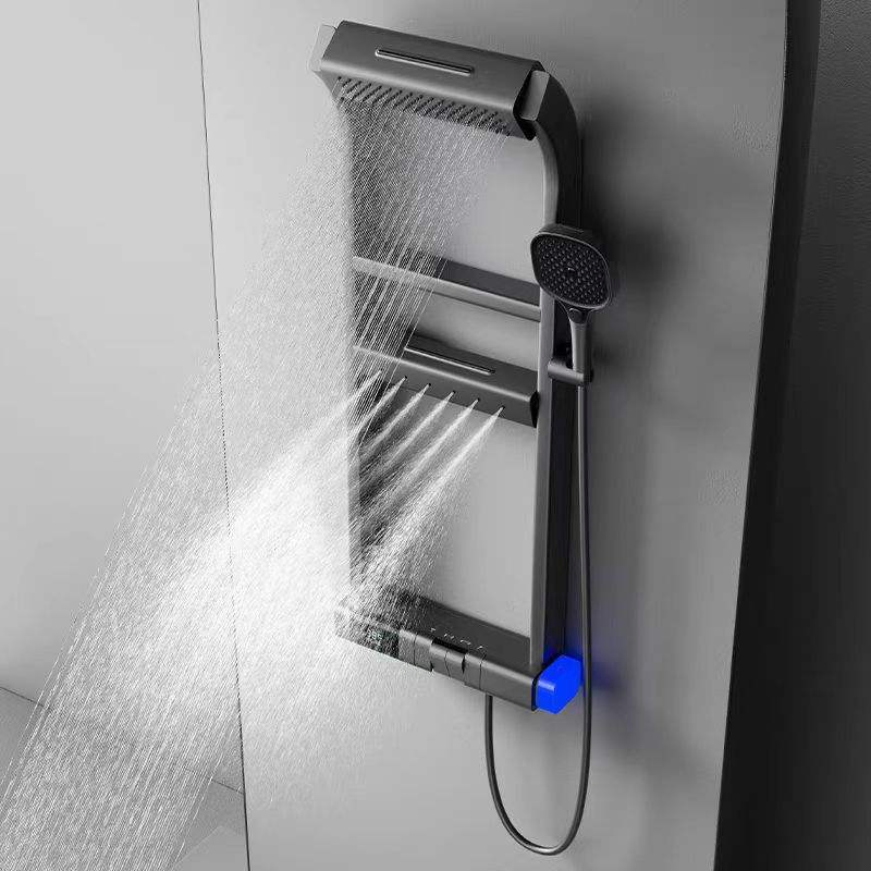 Luxury Rainfall Thermostatic Shower Column Bathroom LED Digital Display Shower Panel
