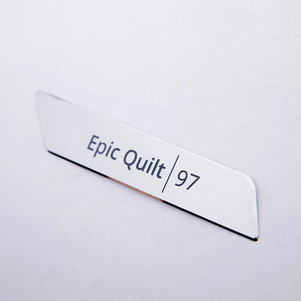 Emblem Nameplate Brushed Finish Surface Finish Metal Label Advertising Words Custom Logo