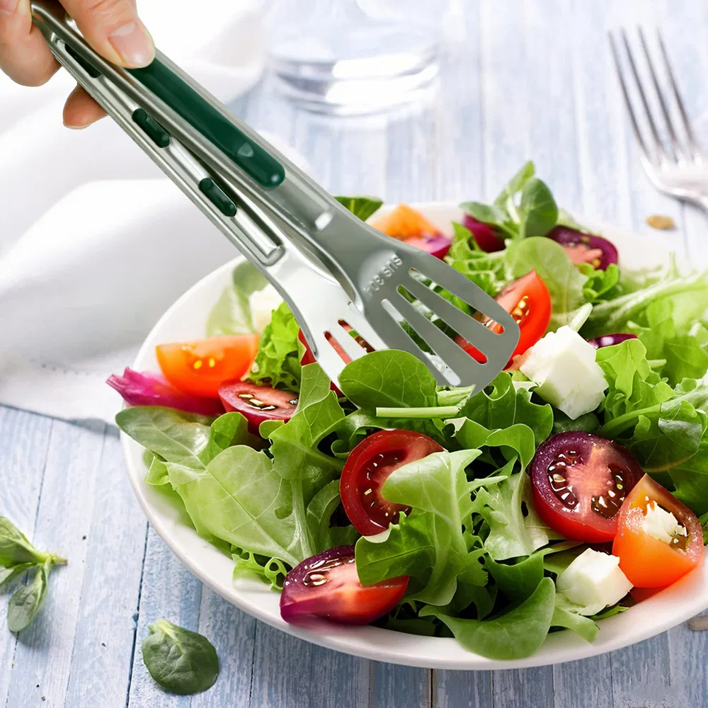 Wholesale China Manufacturer High Quality Kitchen and Barbecue Accessories Non-Slip Food Serving Cooking Tongs Food