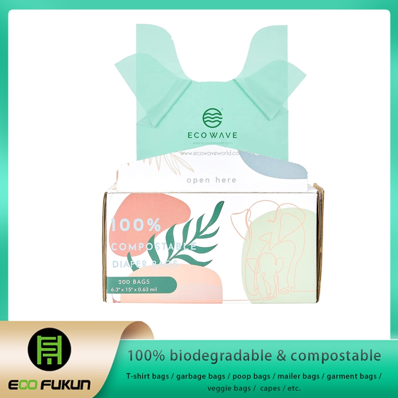 100% Compostable Garbage Liners with Wave Top Style