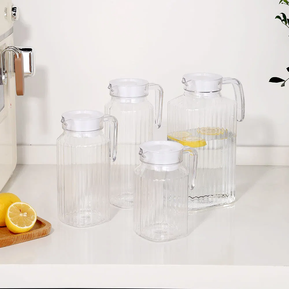 in Stock PC Plastic Tea Filter Pitcher & Acrylic Juice Pot with Infuser