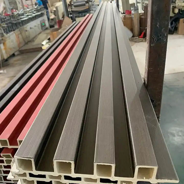 Wooden Cladding Interior Plastic Composite Fluted Covering Board Wainscoting Vinyl Timber Decorativo 3D WPC Wall Panel