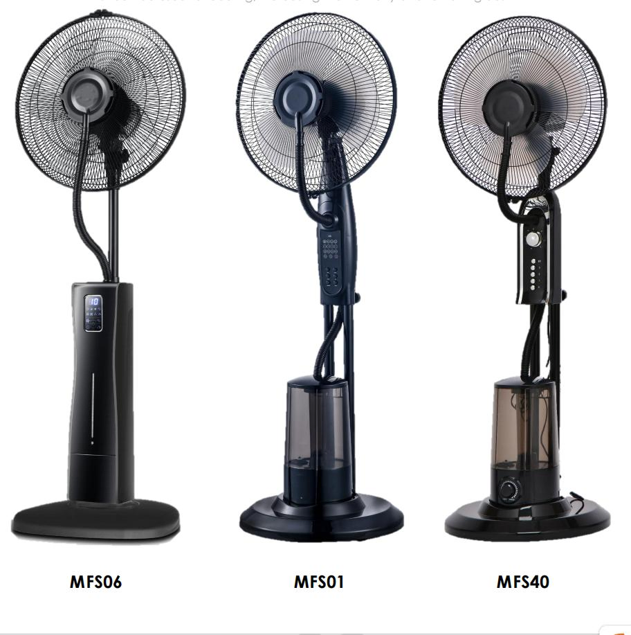 Напольный вентилятор с водяным охлаждением и туманом