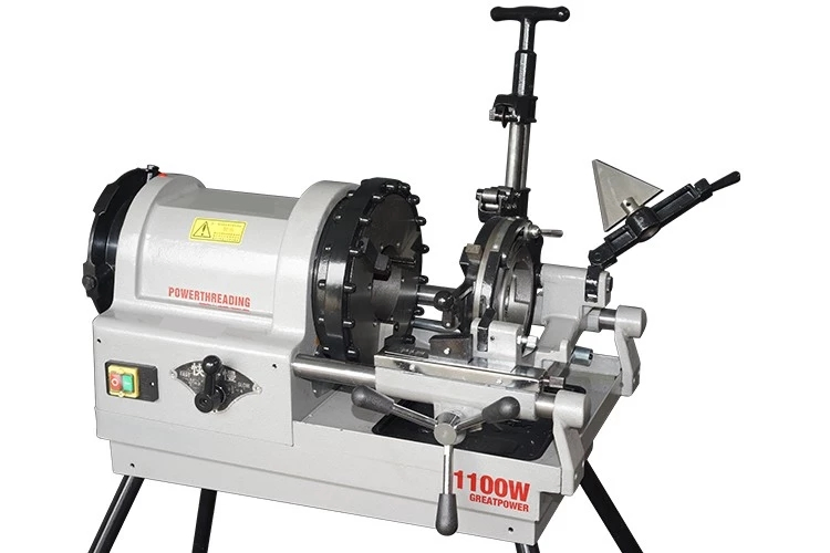 1100W High Efficient 4 Inch Pipe Threading Machine