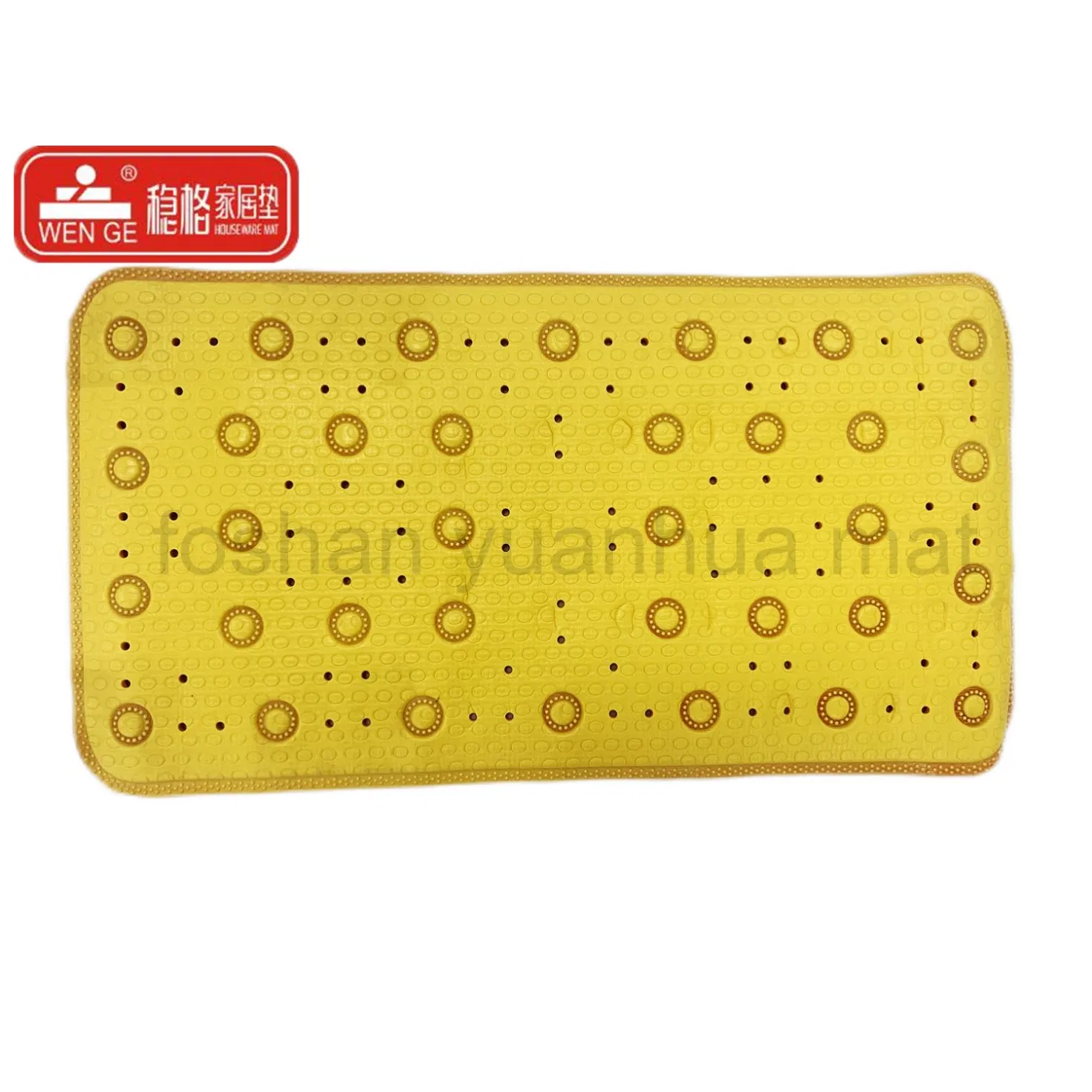 Hot Selling PVC Double Color Bath Tub Mat with Strong Suction Cups