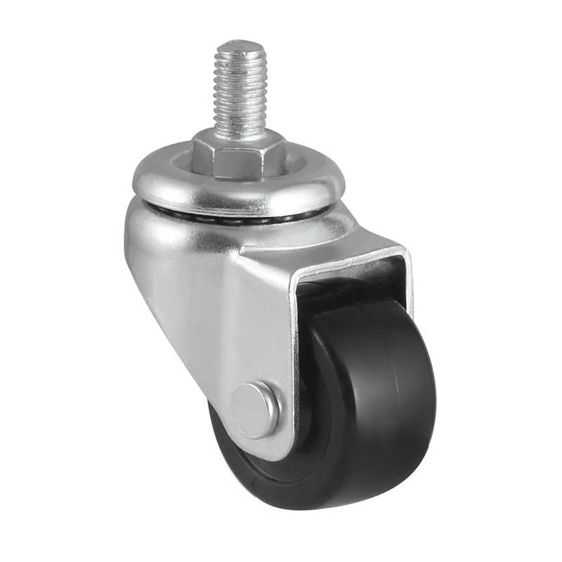 Small-Size Flat-Base Low-Center-of-Gravity Galvanized Nylon Silent Caster