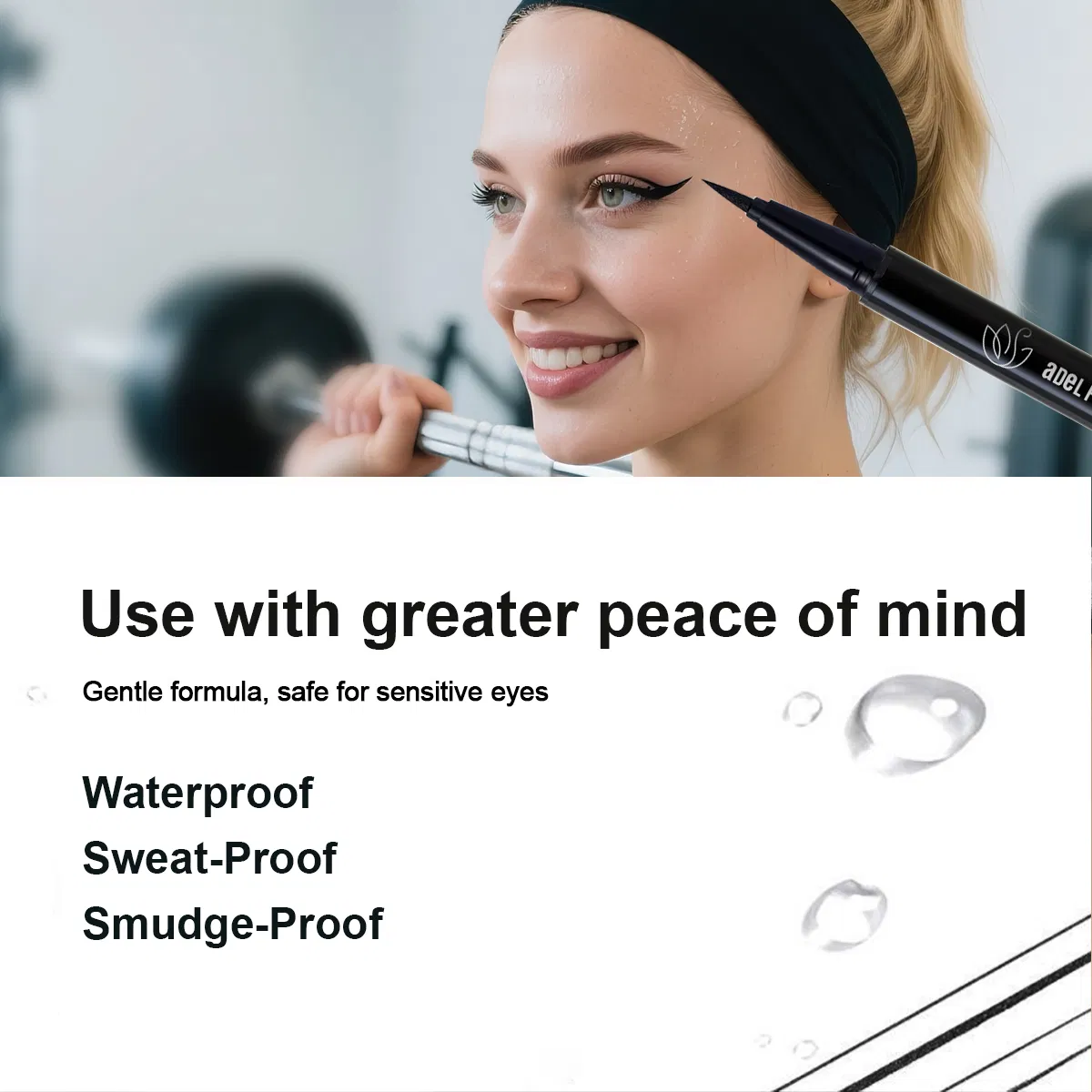 Permanent Hypoallergenic Natural Vegan Brown Black Waterproof Smudge Proof Liquid Eyeliner Makeup