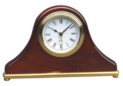 Rosewood Piano Finish Wooden Desk Mantle Clock