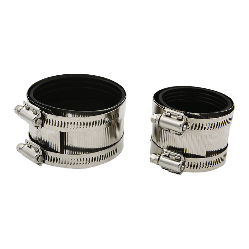 High Quality Stainless Steel Coupling Hose Clamp for Pipe Stainless Steel with Rubber Seal Inside