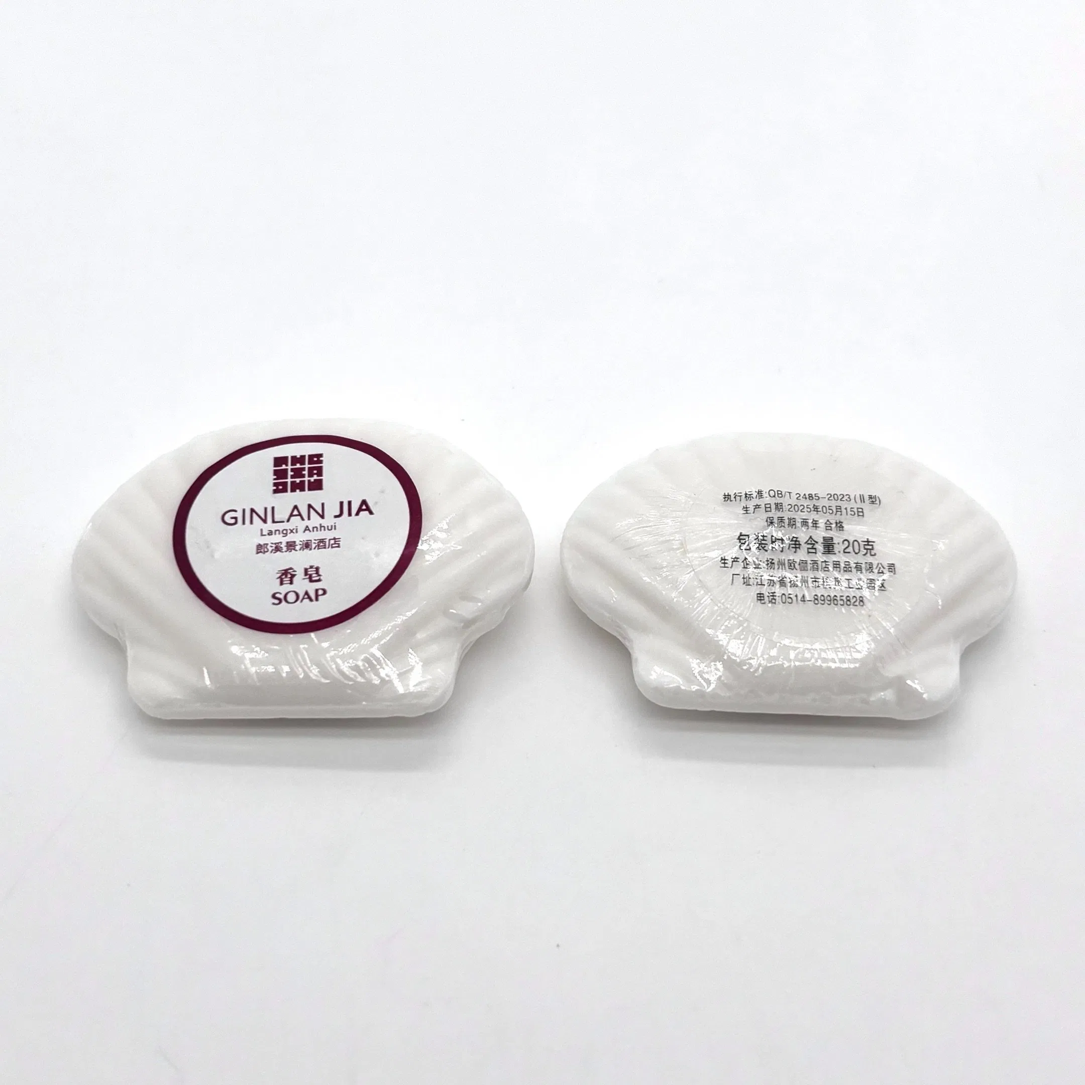 20g White Shell-Shaped Soap Ocean Breeze Fragrance Plastic Wrap Packaging 03