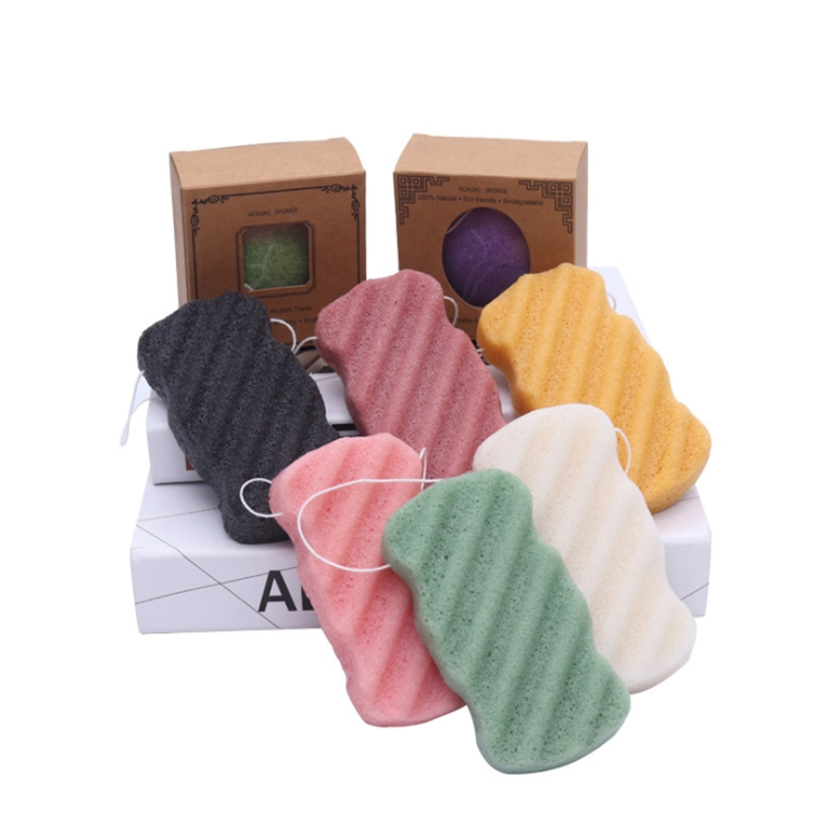 Wholesale Japanese 100 Natural Baby Washable Organic Konjac Sponge Facial Cleansing Sponge Bath Konjac Sponge