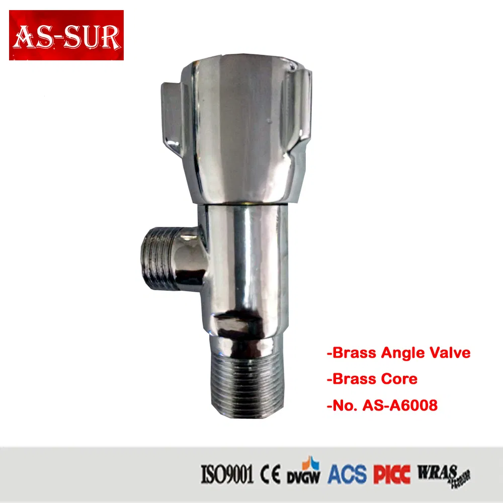 Bathroom Toilet Chrome Plated Brass Angle Valve A6006