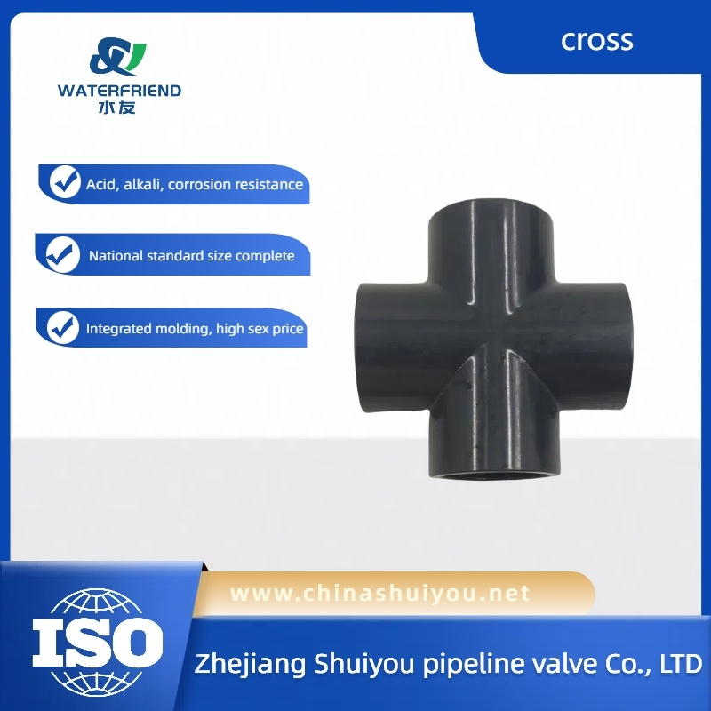 Plastic PVC Four Way Cross Pipe Fittings Connector for Plumbing Systems