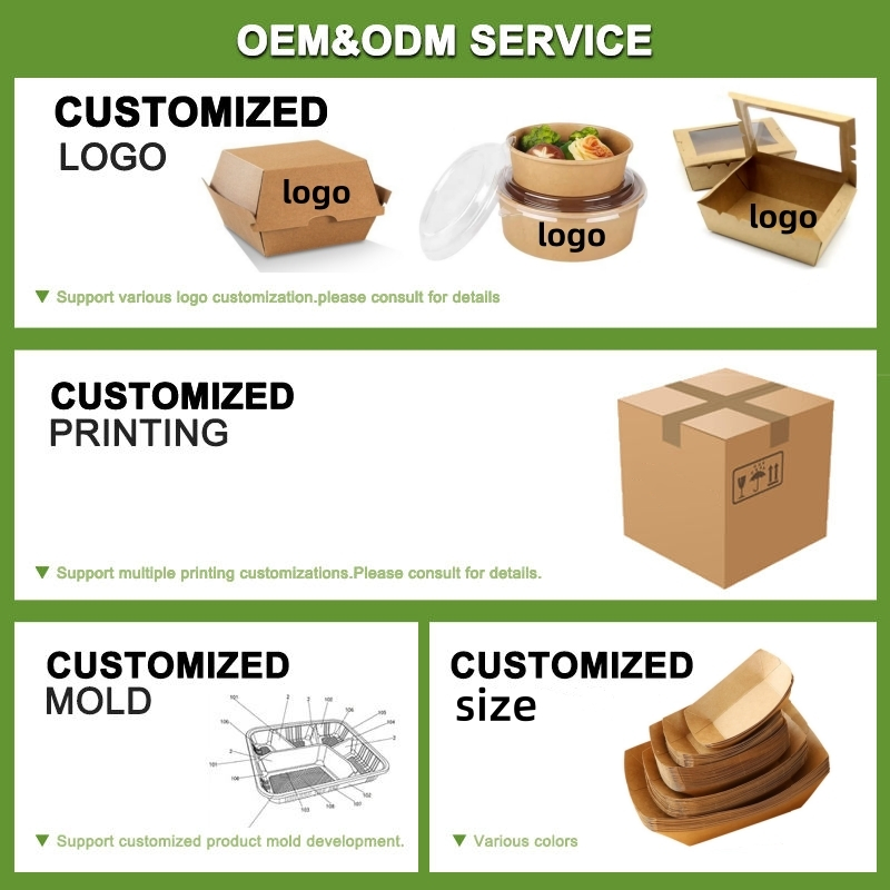 Compostable Kraft Paper Salad Bowl for Sustainable Takeaway with PLA Lined Interior