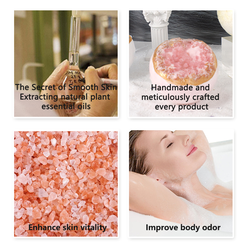 Customize Logo Children's Dried Flower Bubble Bath Salt Ball Dried Flower Ball Bath Gift Box