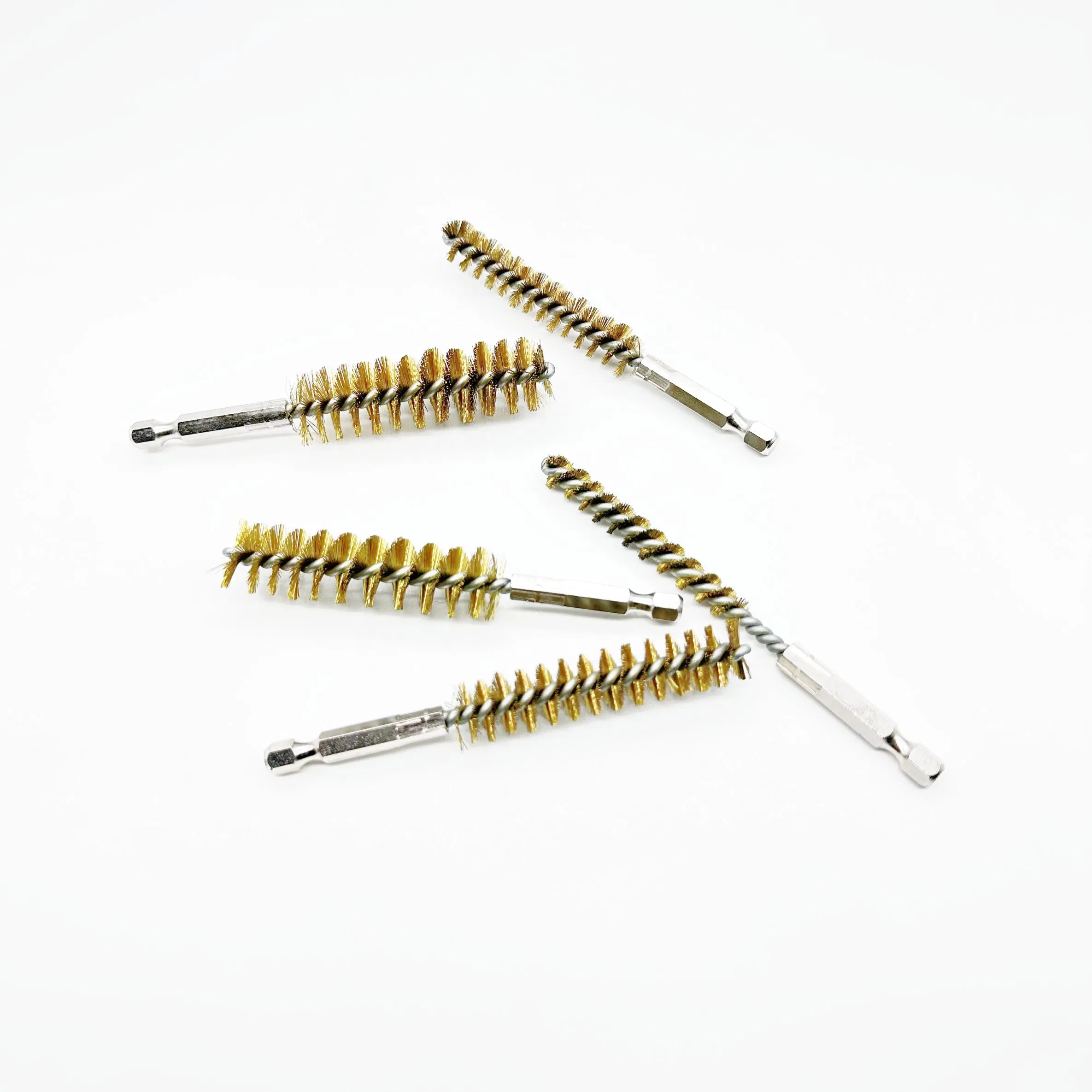 Щетка для труб с латунной щетиной, для электроинструмента