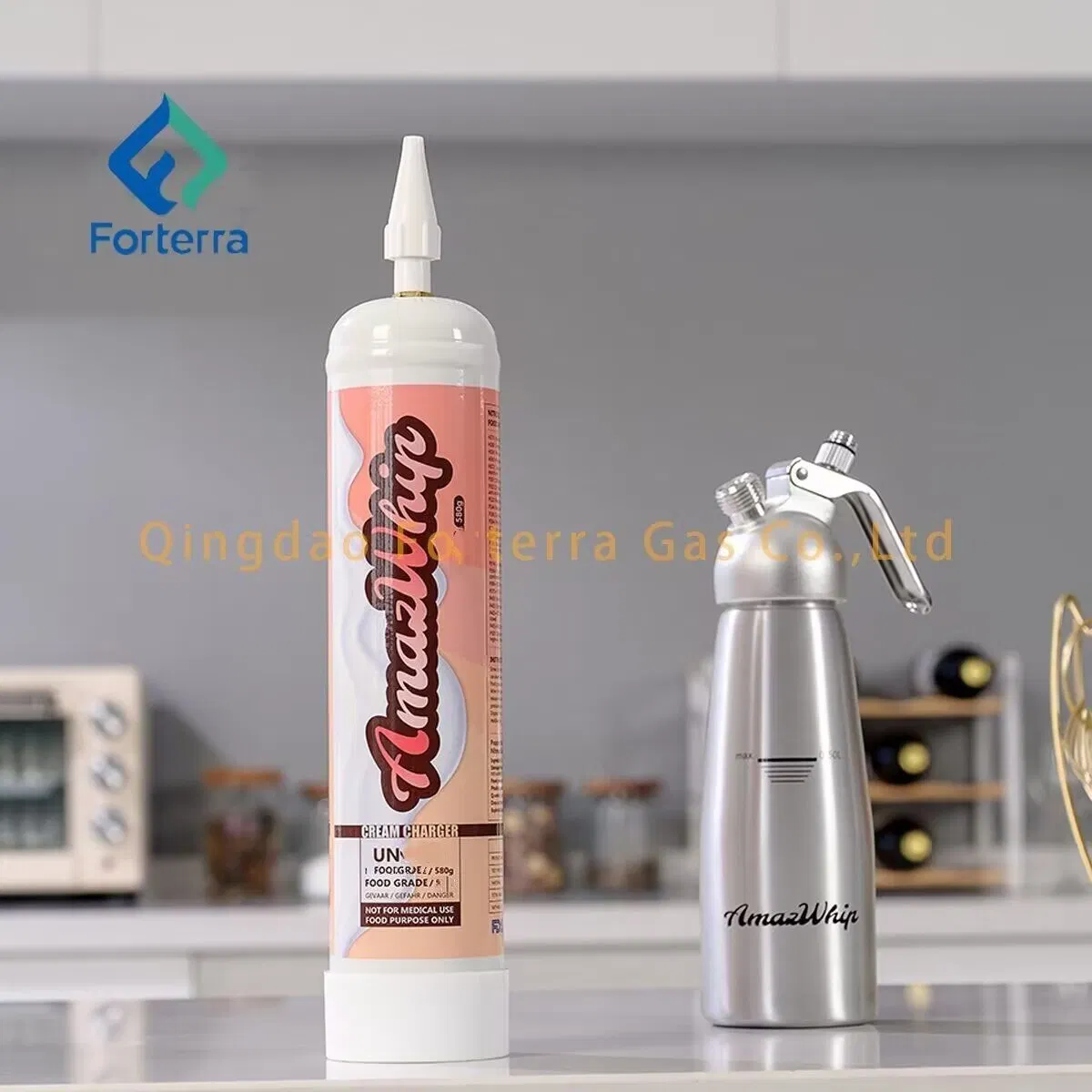Wholesale Selling Dessert Tool 640g N2o Gas Canister Whipped Cream Chargers in 0.95L Cylinder