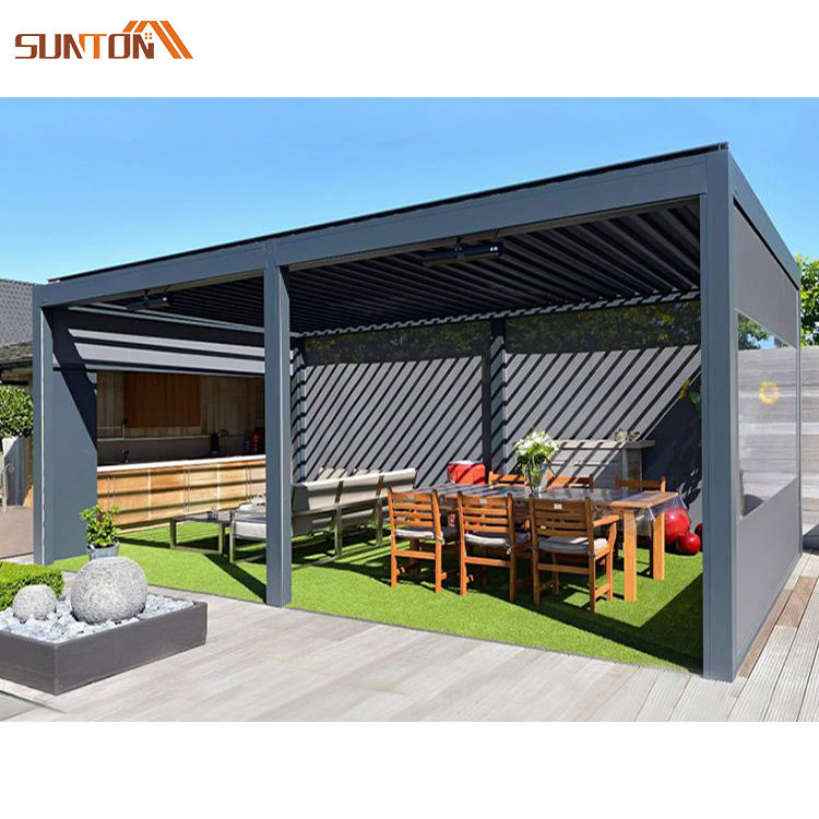 3X3, 3X4, 4X4, 6X4m Outdoor Waterproof Aluminium Bioclimatic Pergola Cover Aluminum Louvered Pergola